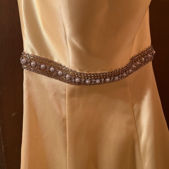 Mac Duggal Flash Yellow Strapless Embellished Gown - Picture 7 of 14